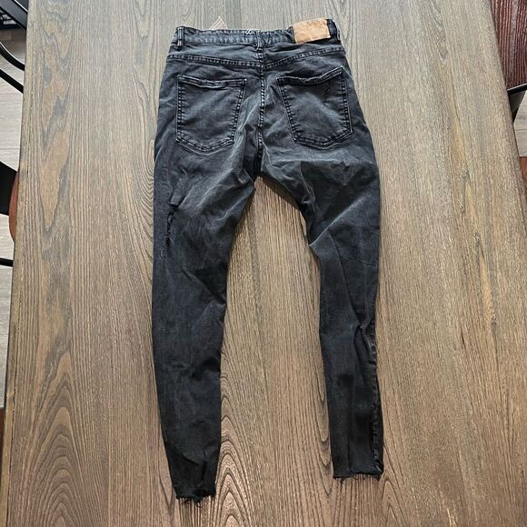 Pull & Bear Skinny Leg Black High Rise Jeans Size 31 - Picture 7 of 10